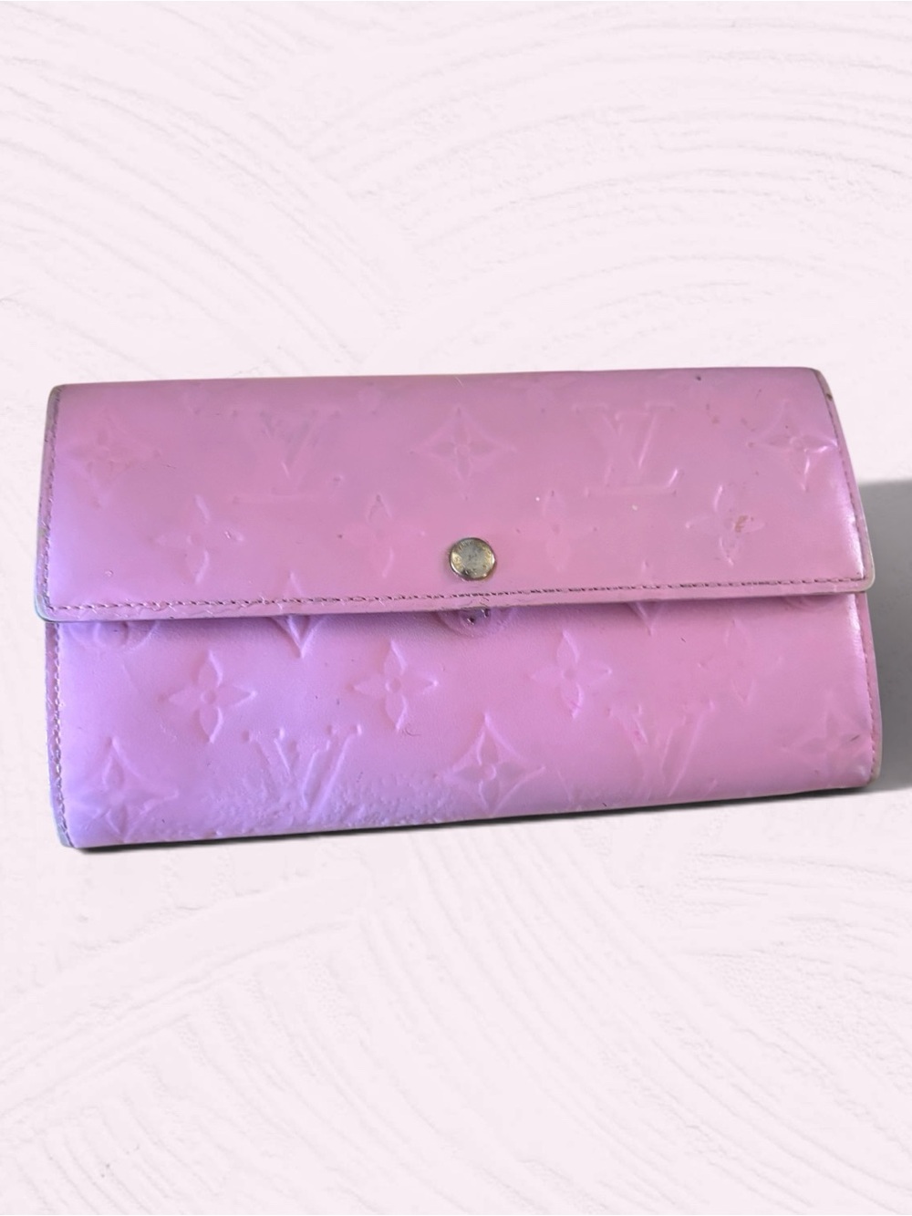 Authentic Louis Vuitton Vernis Pink Monogram Wallet w/ chain - Picture 6 of 16